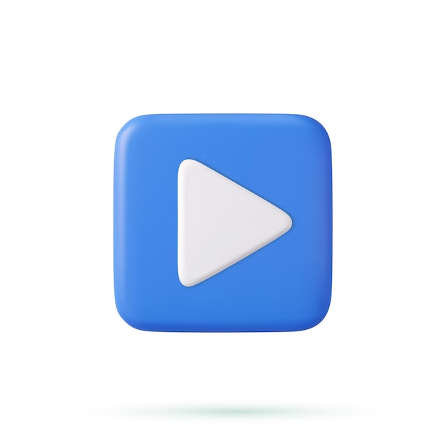 Blaues 3D-Play-Symbol