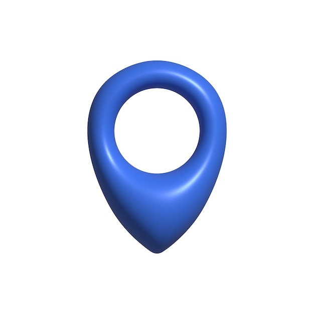 Blaues 3d-standort-symbol