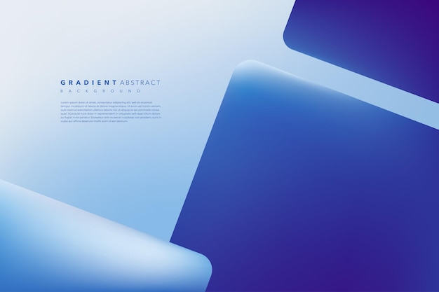Vektor blaues abstrakt-hintergrundbanner mit modernen und geometrischen formen