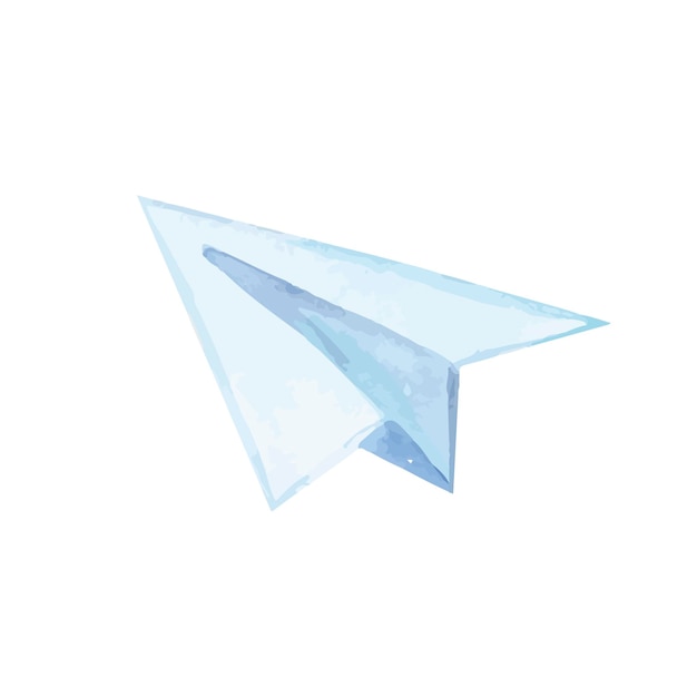 Blaues Aquarell Spielzeugflugzeug Hochwertige Illustration