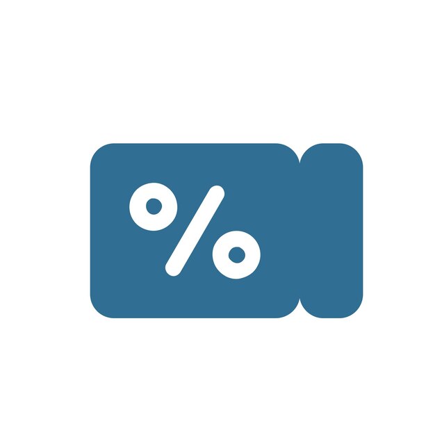 blaues Discount-Tag-Symbol