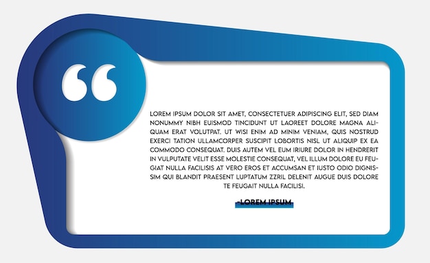 Blaues Farbverlaufsbanner für Zitat