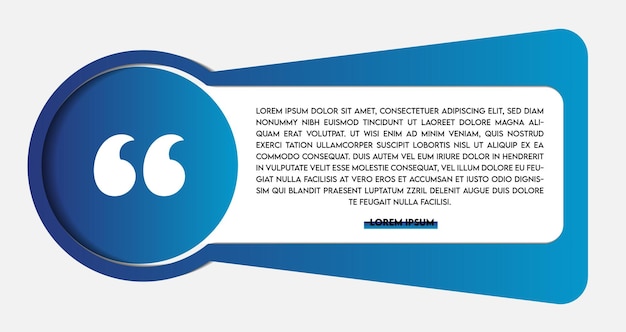 Blaues Farbverlaufsbanner für Zitat