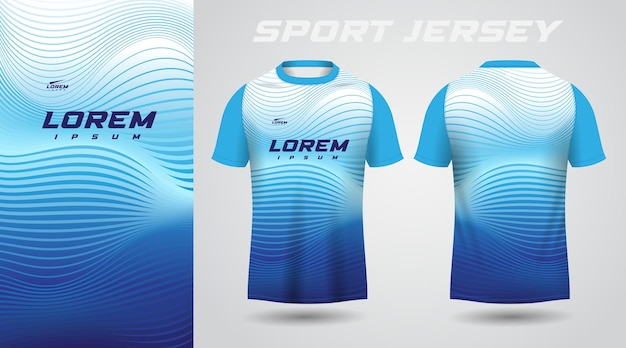 Blaues hemd sport jersey-design