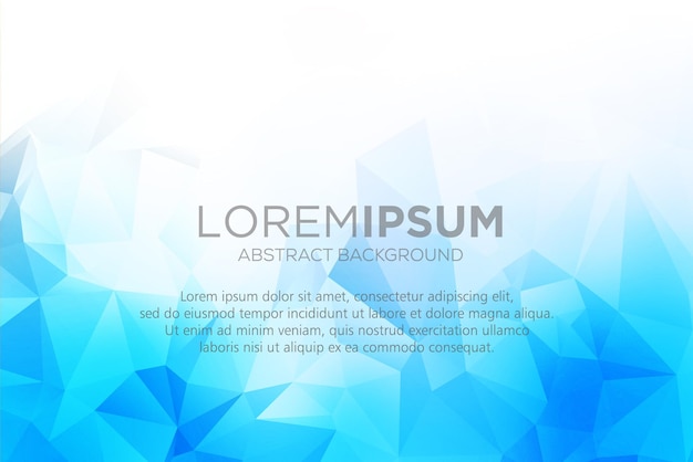 Blaues low-poly-banner mit dreieck formt hintergrund free vector