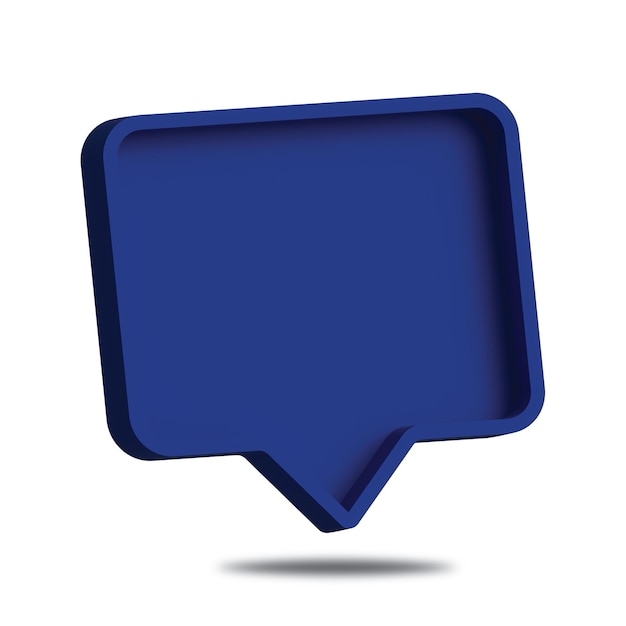 Blaues Sprach-Chat-Bubble-Zeichen