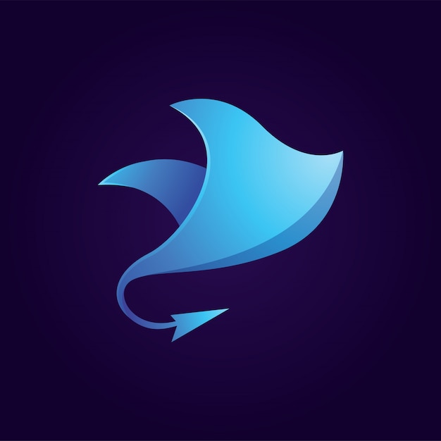 Blaues Stachelrochen-Logo