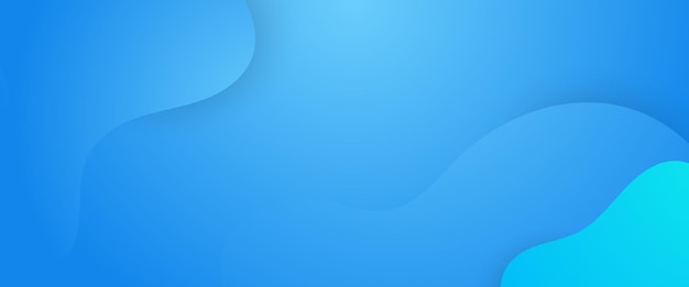 Blaues Vektor-Modern-Abstrakt-Einfaches Banner mit Wellen- und Flüssigelementen-Vektorillustration