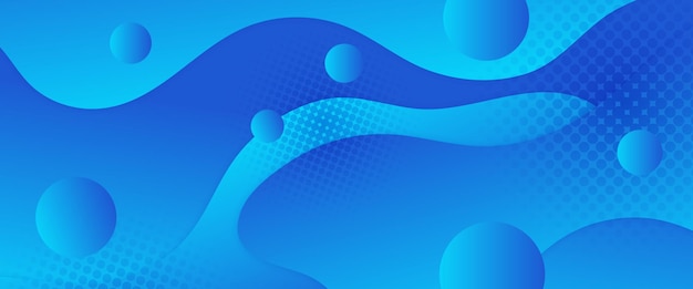 Blaues Vektorabstrakt-Banner mit einfachen geometrischen Formen Für Cover-Design Buch-Design Poster CD-Cover Flyer Website-Hintergründe oder Werbung