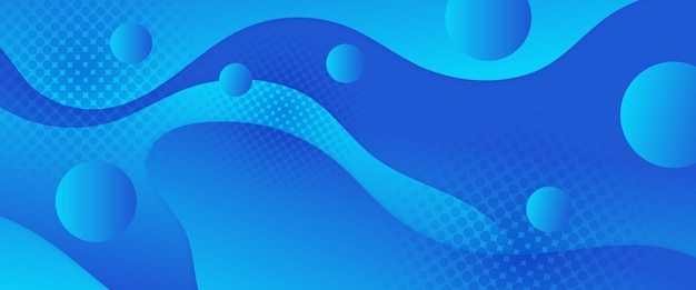 Blaues Vektorminimalistisches modernes abstraktes Banner mit Formen Für Website-Bannern, Broschüren, Poster, Flyer-Karte und Cover