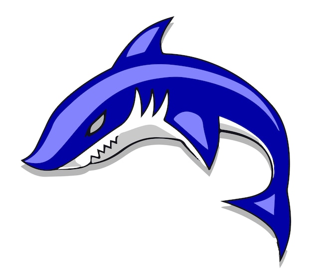 Vektor blauhai zum erstellen von logos und illustrationen