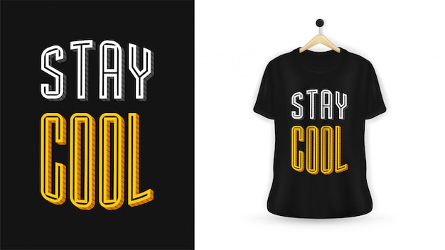 Bleib cool typografie t-shirt design