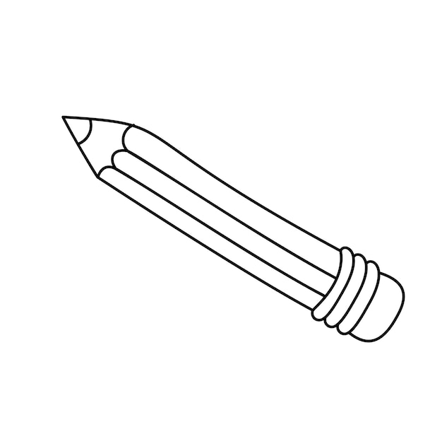 Bleistift-Flach-Symbol Einfach hochwertiges Umriss-Symbol des Abschlusses für Webdesign oder mobile App-Linie