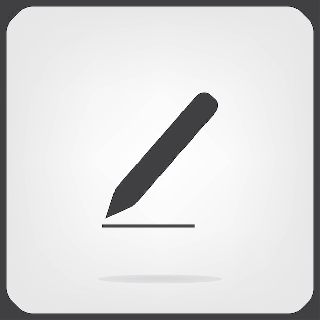 Bleistift-Noten-Symbol Vektor-Illustration auf blauem Hintergrund Eps 10