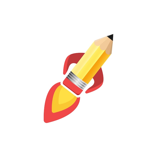 Bleistift Rocket Illustrator-Design