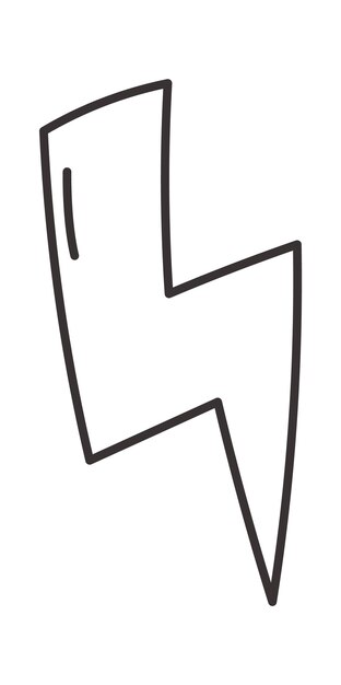 Blitz-Linear-Symbol | Premium Vektor
