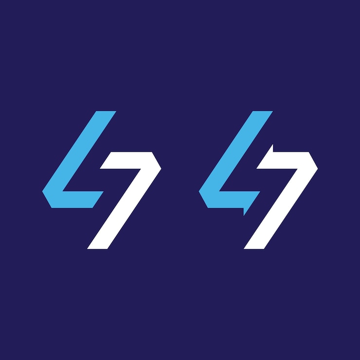 Vektor blitz-logo elektrische energie blitz oder symbol der macht das konzept der geschwindigkeit schnell schnell schnell vektorgrafiken