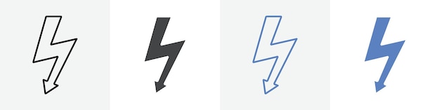 Blitz-Symbol Gruppensymbol oder Zeichenvektor