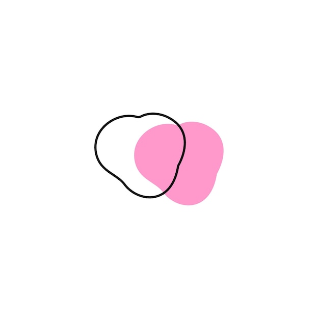 Blob mit einer hellblauen Umrisse Textur