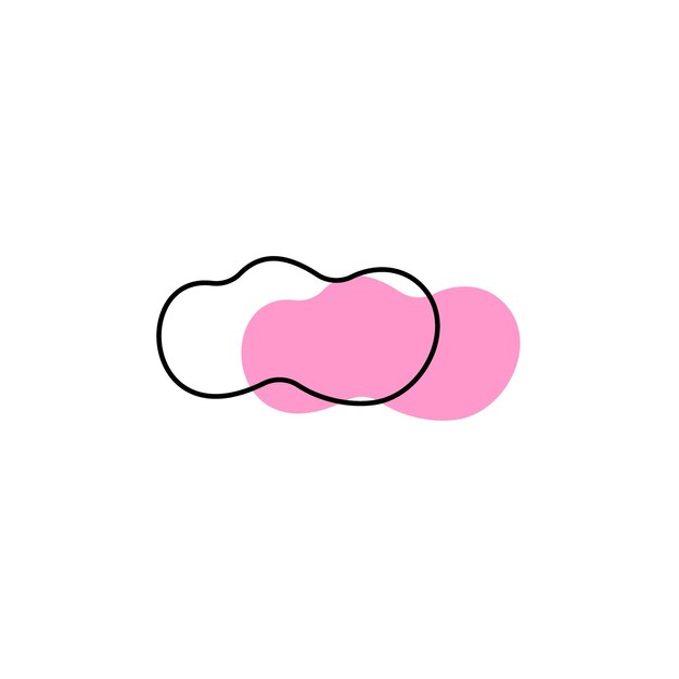 Blob mit einer hellblauen Umrissillustration