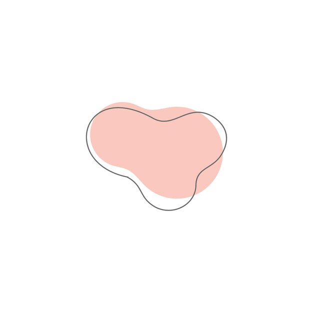 Blob-Set Hand zeichnen Elemente geometrisch