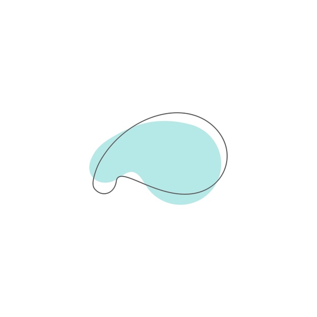 Blob-Set Hand zeichnen Elemente süß