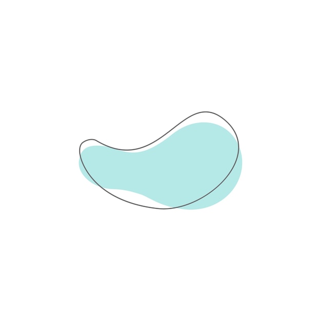 Blob-Set mit der Hand gezeichnete dekorative Elemente
