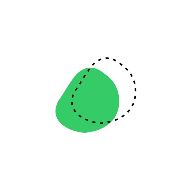 Blob-Set von Hand gezeichnete Vektorelemente kreativ