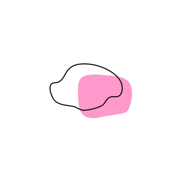 Blob-Umriss in rosa Form