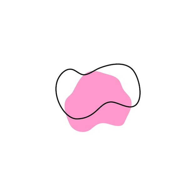 Blob-Umriss in rosa Grafik