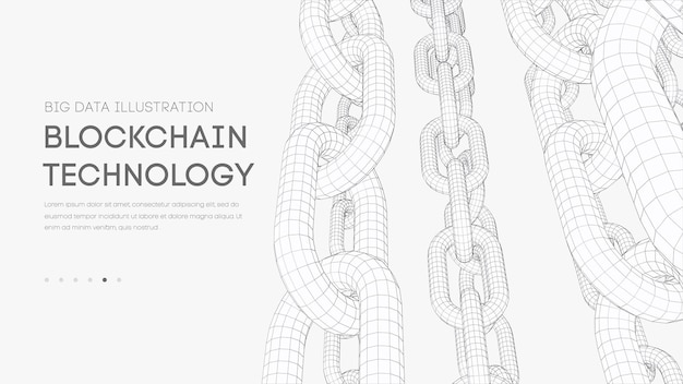 Blockchain digitale Technologie Big Data Vektor Hintergrund Kryptowährung Technologie Vektor Hintergrund