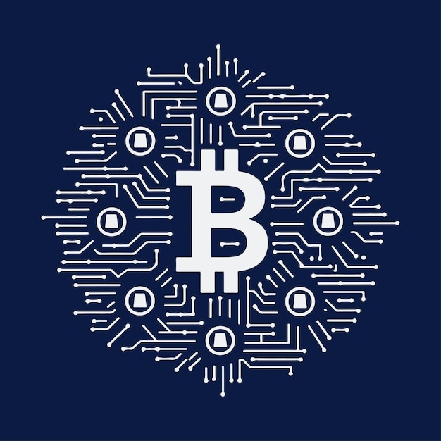 Blockchain-Technologie-Konzept mit digitalen Blöcken und Ketten