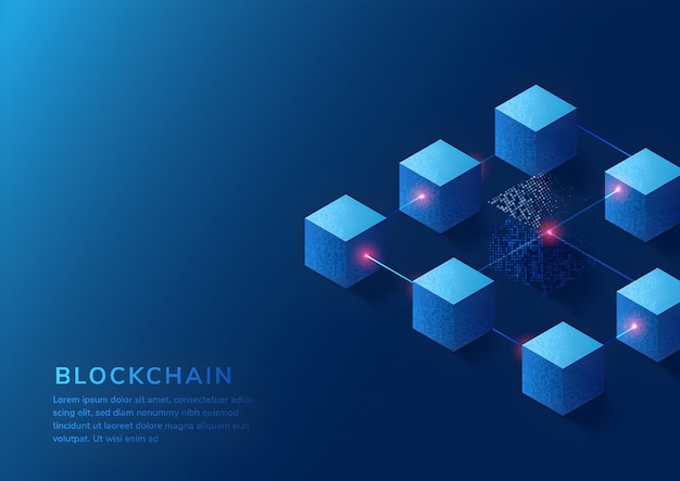 Blockchain-Technologie sicheres digitales Netzwerk