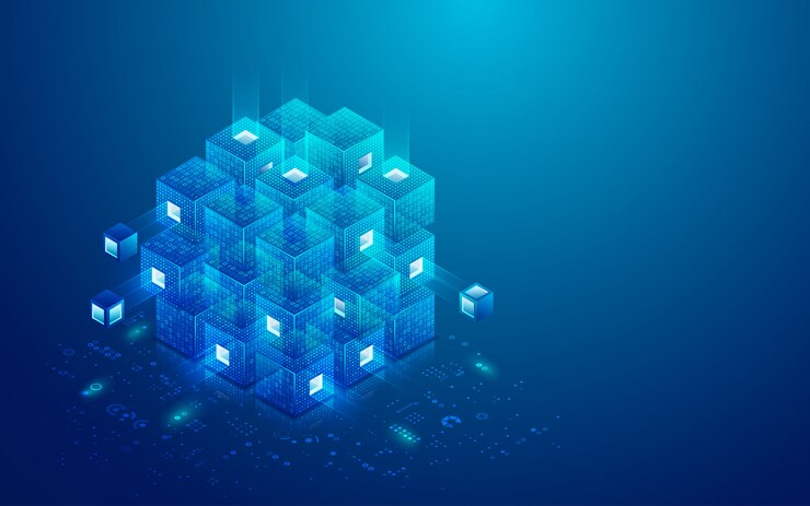 Vektor blockkettenkonzept