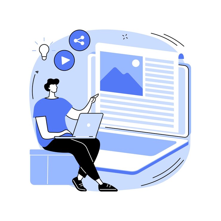 Vektor blog-abstraktes konzept-vektor-illustration
