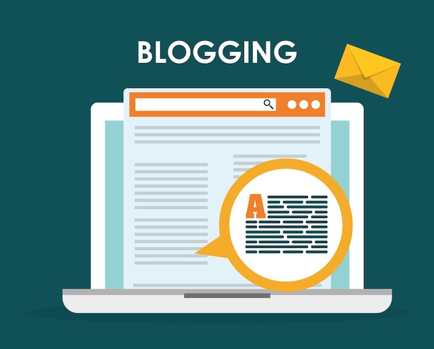 Vektor blog, blogging und blogglers theme