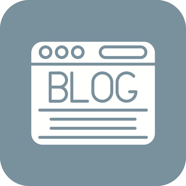 Blog-Icon-Vektorbild kann für das Internet-Marketing verwendet werden