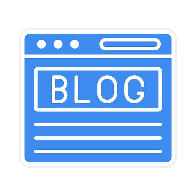 Blog-Icon-Vektorbild kann für den Internet-Marketing-Dienst verwendet werden
