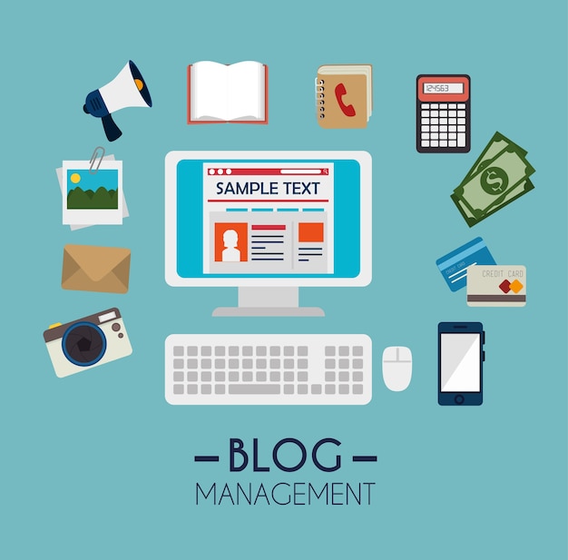 Blogdesign, Vektorillustration.