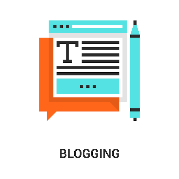 Blogging-icon-konzept