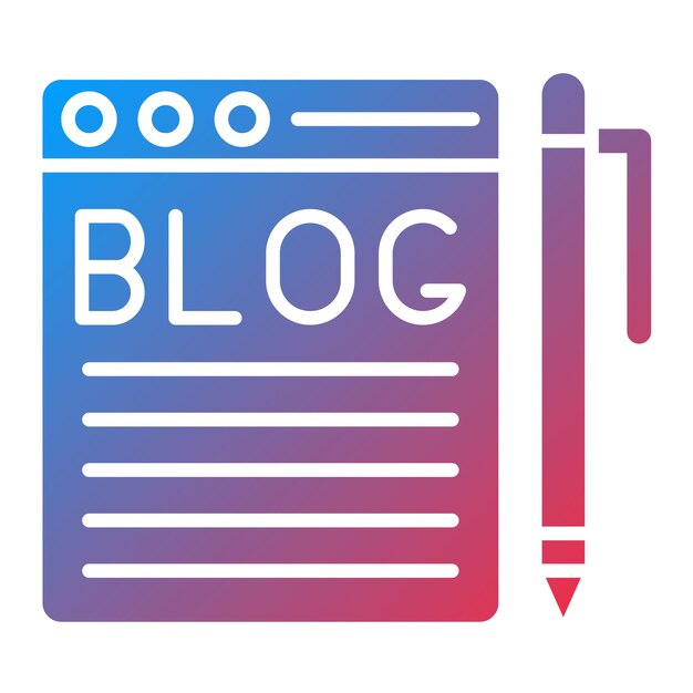 Vektor blogging-icon-vektorbild kann für digitales marketing verwendet werden