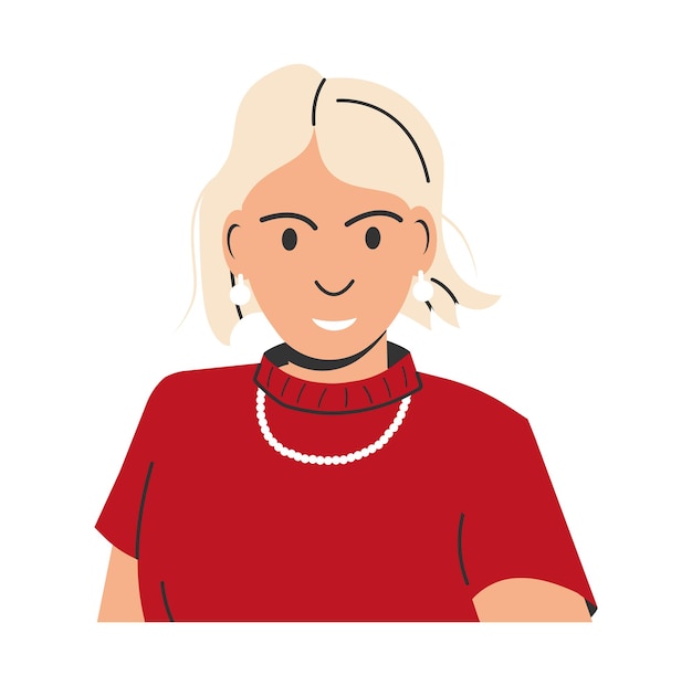 Blonde Frauen in Kleidung isoliert