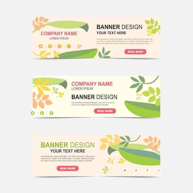 Blossom leaf spring banner und template-design