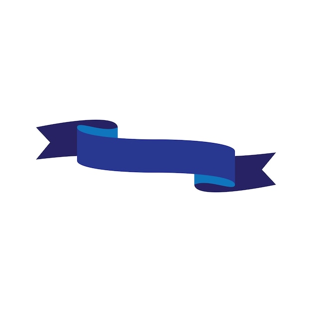 Blue Ribbon Vektor Vorlage Illustration Logo Design
