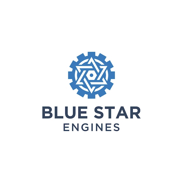 Blue star engines logo vektorgeschäft