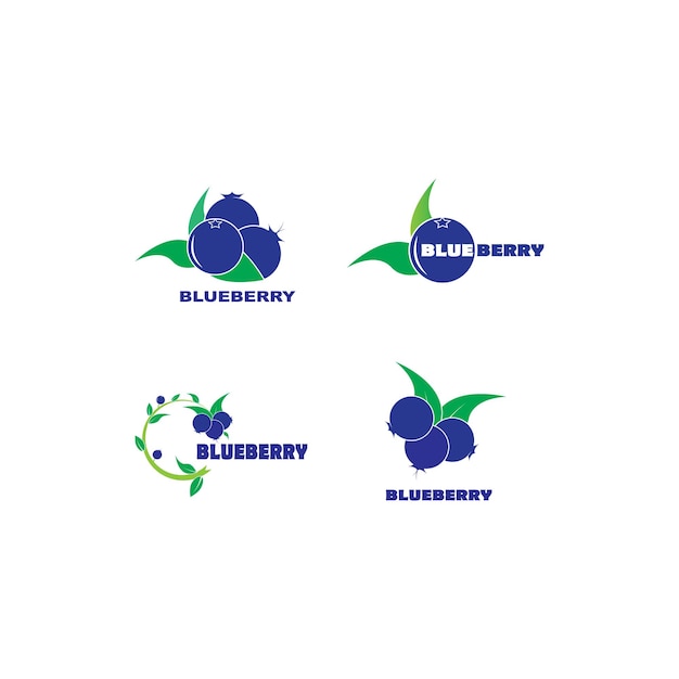 Blueberry logo vektor vorlage symbol illustration design