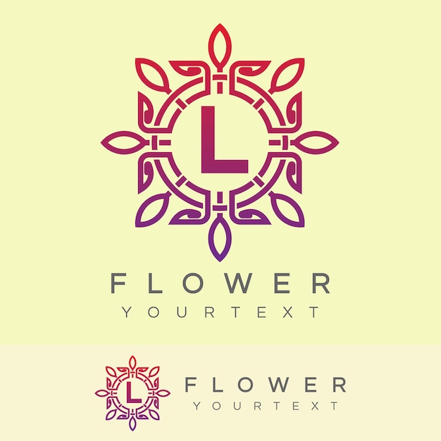 Blume anfangsbuchstaben l logo design