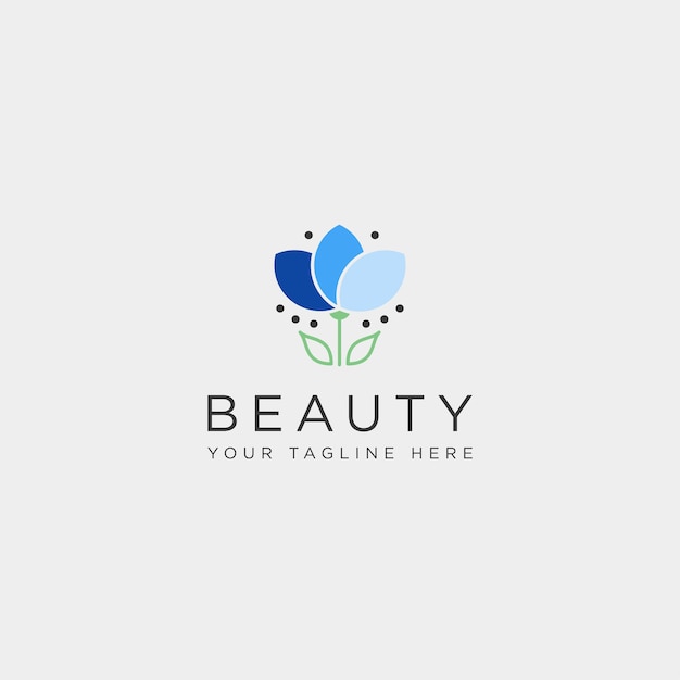 Blume blumenlinie schönheit premium einfaches logo vorlage vektor icon element
