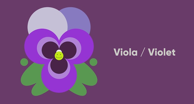 Blume einfache vektordarstellung lustige pflanze hintergrundbild für banner-grußkarten-einladungsdekoration
