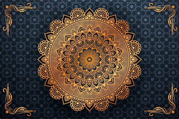 Blume luxus mandala hintergrund arabeske stil